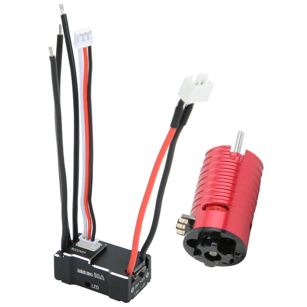 1410 Brushless Motor 18A Black ESC RC Spare Part Accessory Red 3500KV