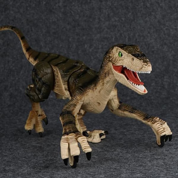 Fjernstyret legetøj - Brun - Dinosaur - Lyd og lys - Stor - Plastik