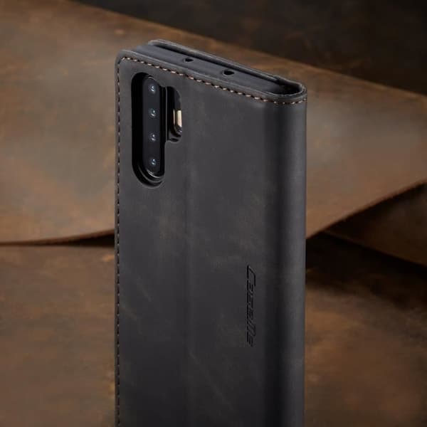 【SmartLegend】Huawei P30 Pro Bumperfodral Premium Läder Flip Plånboksfodral Svart