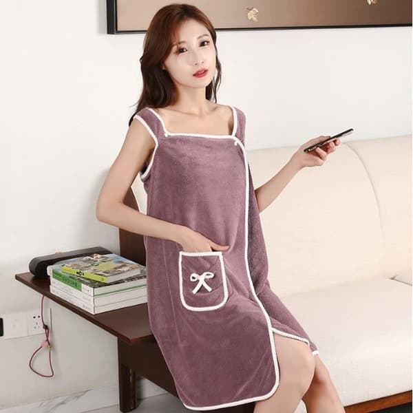 Badhandduksklänning - Noname - Korallfleece - 80x135CM - Lila - Chic elegans