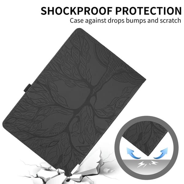 Tabletcover - Lenovo - Tab K11 Plus/M11 Plus - PU-læder - 360° rotation - Sort Livets Træ