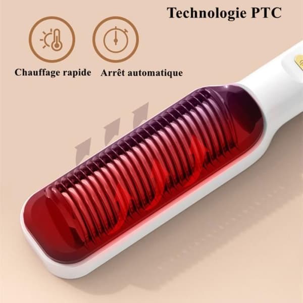 Uppvärmd plattborste - PTC snabb uppvärmning, LCD-temperaturdisplay
