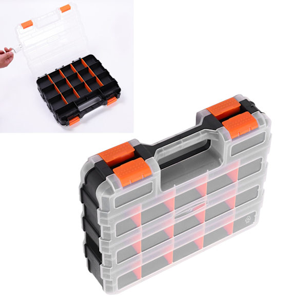 PP Grid Design Thickened Removable Compartment Storage Box Double Sided 32 X 27 X 8 Stable Classification