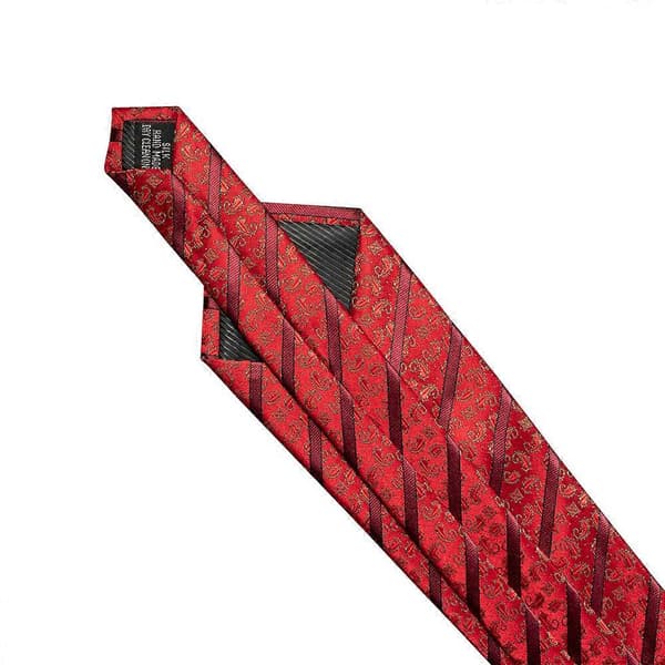 Randig Slips Grön | Röd Slips Design | Röd Grön Slips | Röd Slips 8 Cm | Eastepic Slips - Slipsar 1