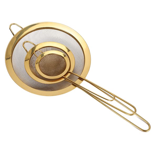 Stainless Steel Colander with Fine Mesh and Long Handle for Kitchen Cooking