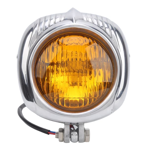 12V Front Headlight High Strength Aluminum Alloy 10mm Bolt Mount Universal for Retro Motorcycle