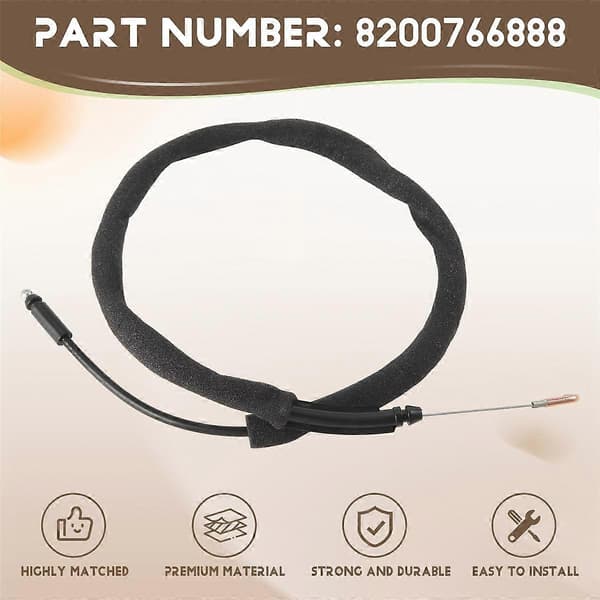 8200766888 Dörr Extern Lås Kabel för Master MK3 Movano NV400 2010-2016 Black