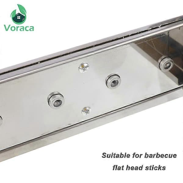 Automatic Stainless Steel Outdoor BBQ Skewers with 10 BBQ Sticks, Adjustable Width, and Rolling Tool Barbecue grill