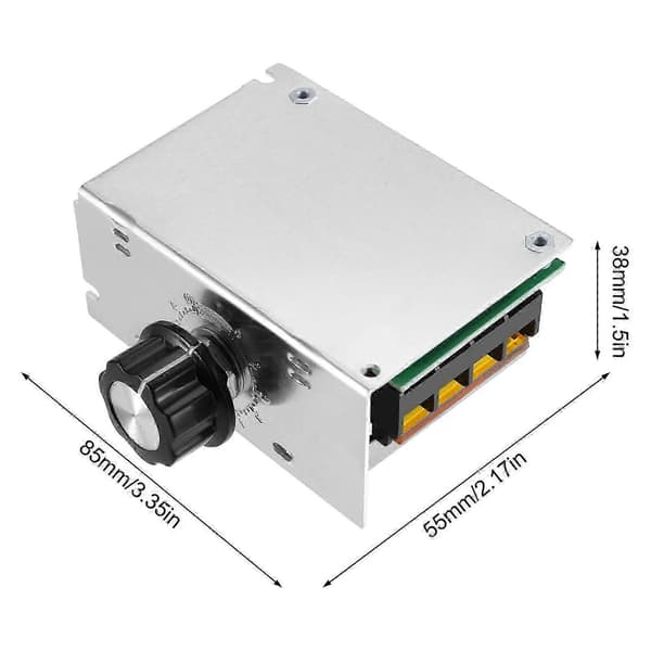AC Motor Hastighetskontroller 4000W Spenningsregulator Dimmer 230V