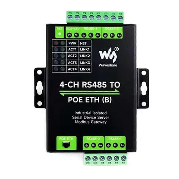 Industriel Isoleret 4CH RS485 til POE ETH Ethernet Konverter