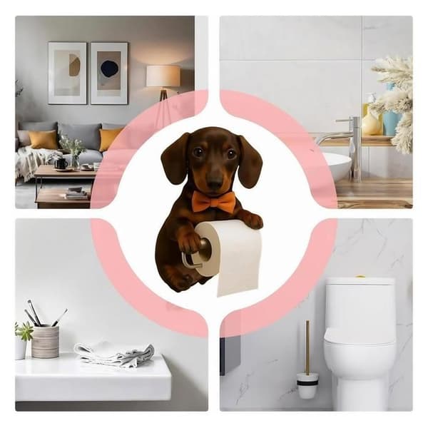 Koiran wc-paperiteline, 3D-hartsipaperipyyheteline kissoille - C