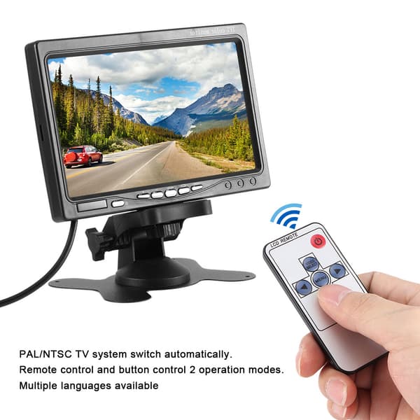 7-tommers bilmonitor HD-ryggskjerm 12-24V biltilbehør