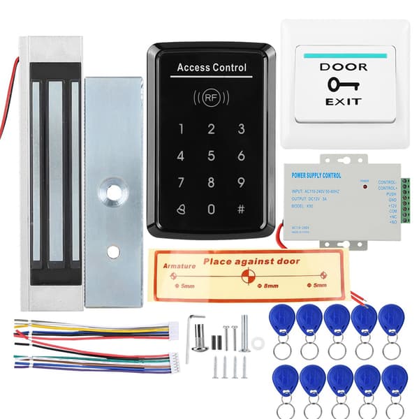 125KHz RFID Card Reader Password Access Control System 180KG Electromagnetic Lock