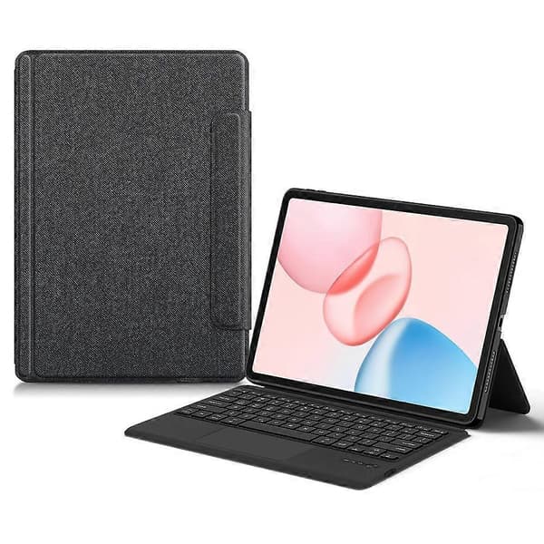 For Honor Pad 10 Læretui + Touchpad Bluetooth-kompatibelt tastatur med bakgrunnsbelysning