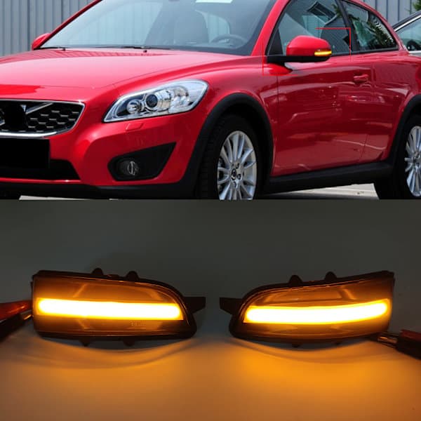 LED dynamiske blinklys Volvo V40 V50 V70 S40 S60 S80 C30 C70 Blå