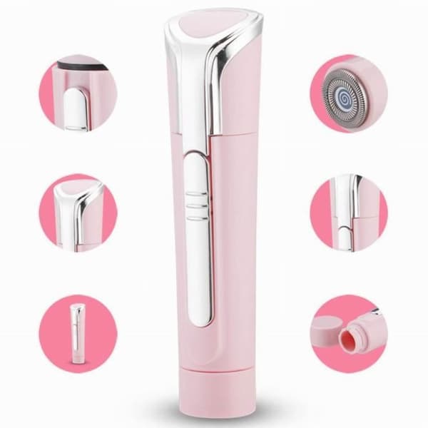 4-i-1 Elektrisk Epilator til Kvinder - Pink - Smertefri og Effektiv
