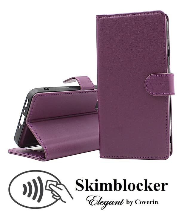 Skimblocker Doro 8080 -lompakkokotelo Mörklila