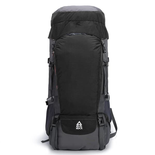 Backpack Oxford Fabric Breathable Durable Buckle Design Climbing Backpack for Hiking Camping 65L Black