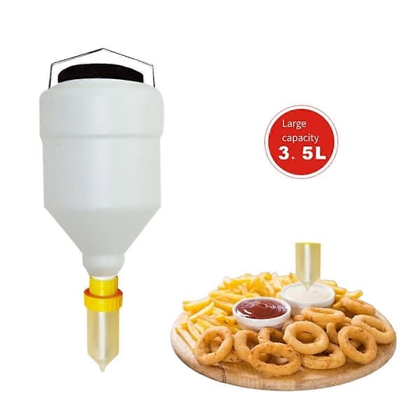 3.5L Sauce Bottle Sauce Squeeze Bottle Hanging Sauce Dispenser Large Diameter