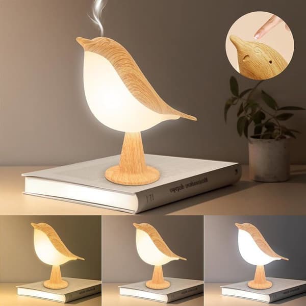 Creative Magpie Aromaterapi Touch Button Lampe, Genopladelig Bordlampe med 3 Dæmpningstilstande, 3000K-600K, 1800mA