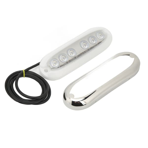12V til 24V Båd Undervandslys 6 LED-pærer IP68 Vandtæt Stærk Forsegling til Skibe Yachter Motorbåde Blåt Lys/9.5W