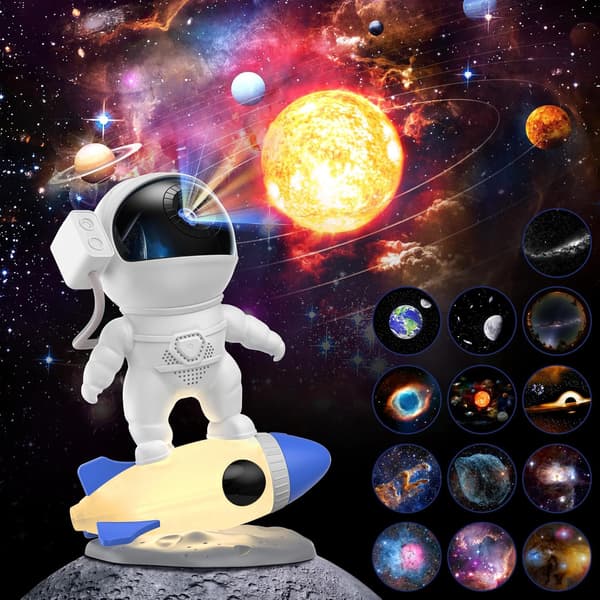 Galaxy Star Projector Night Light 12 in 1 Wireless Remote Control 360° Adjustable LED Lamp with Music for Bedroom Decor