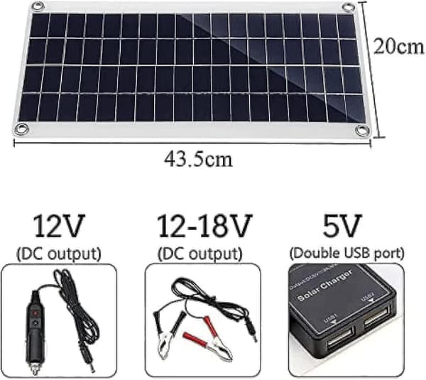 300W 12V Solcellepanel Kit Batterilader 300 Watt 12 Volt Off Grid System Med 10A-60A Kontroller-11