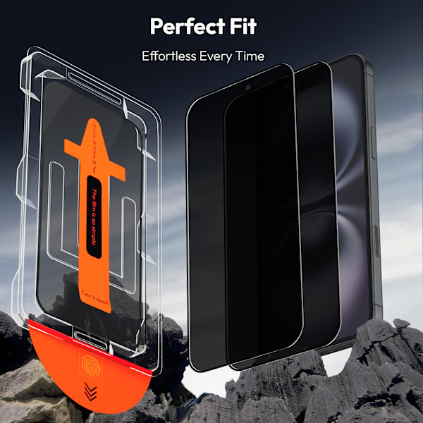 2-Pack Iphone 16 Privacy Screen Protector - Tempered Glass | [Automatic Installation] - Bubble-Free