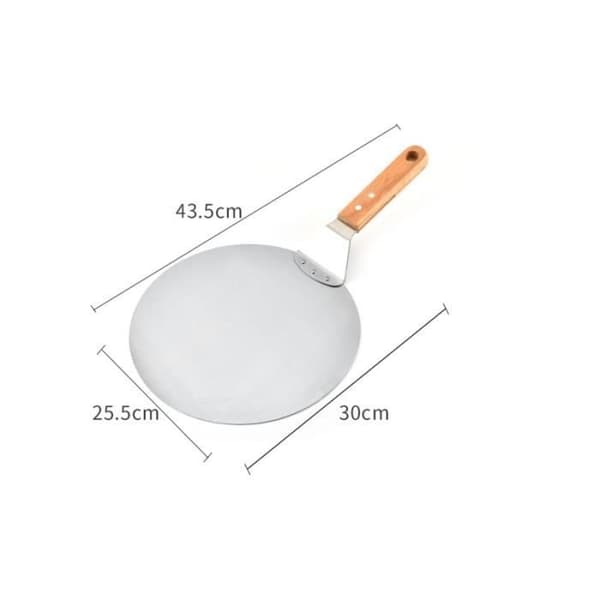 1 stk multifunksjonell rund pizzaspade i rustfritt stål for kake- og bakverksoppbevaring - skap - hylle