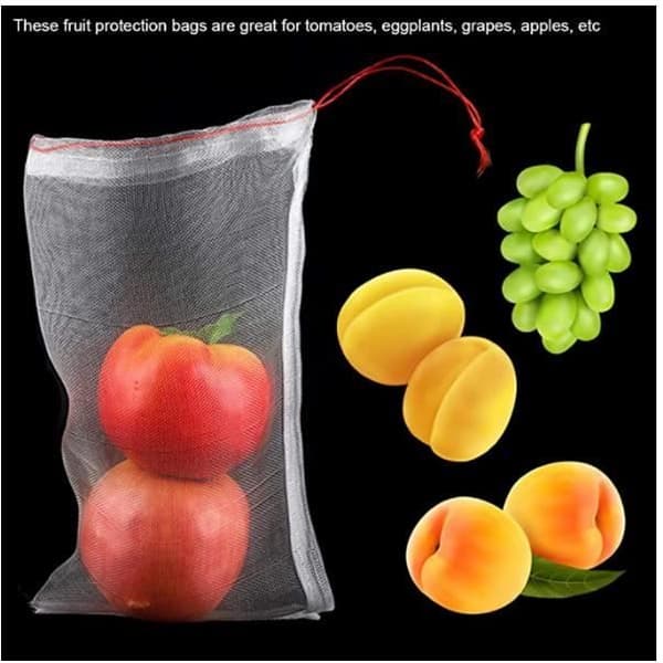 Frugtbeskyttelsespose - GOBRO - 25*15cm - Hvid - Nylon