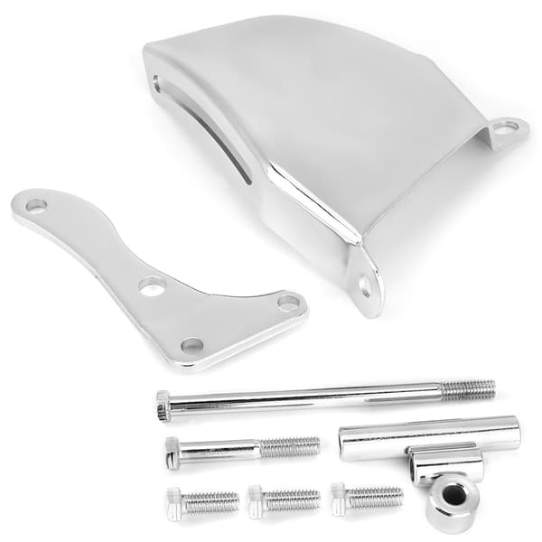 Aluminum Alternator Bracket, Electroplated, Fits SBC Chevy 350 with Long Water Pump