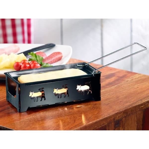 Raclette-grilli - ROSENSTEIN & SOHNE - 2 hengelle - Musta - 3 kynttiläpoltinta
