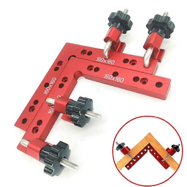 90 Degree Angle Clamp Aluminum Alloy Corner Clamps for Woodworking Carpenter Tools 3/6pcs - yellow
