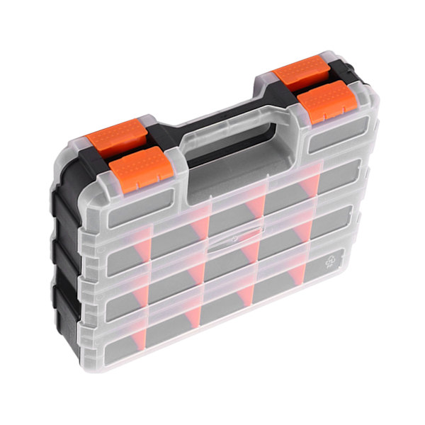 PP Grid Design Thickened Removable Compartment Storage Box Double Sided 32 X 27 X 8 Stable Classification