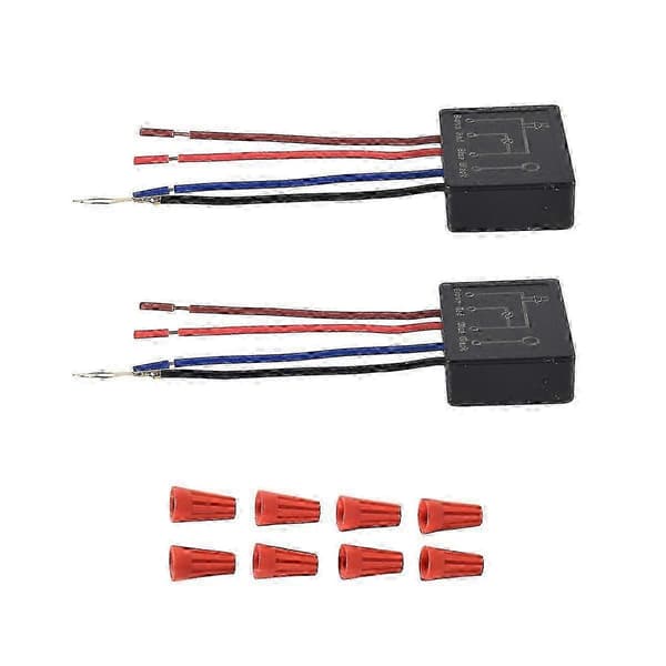 Touch Lamp Switch 2-pakke, Touch Lamp Control Module til dæmpbar LED, pærer, Lamp Switch udskiftningssæt med ledningshætter Edition a 2025