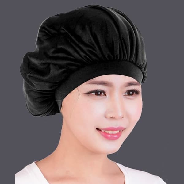 Nathue - Ny Sort - Satin Bonnet - Diameter 30cm - Til Kvinder - Komfortabel