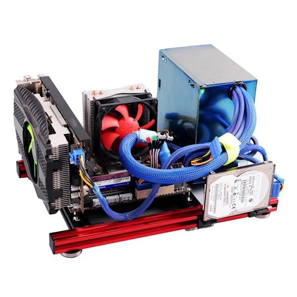 DIY Mini Open Frame Aluminum Alloy M-ATX Motherboard PC Computer Case