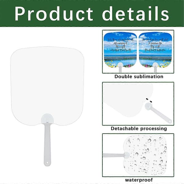 30-pack Sublimeringsfläktar för DIY-bröllop/evenemang White