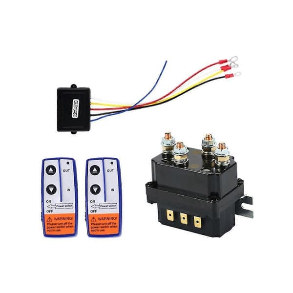 12V 250A Winch Remote Control Winch Control Solenoid Relay Dual Remote Control Kit Car Motorcycle Off Roaders Accessories