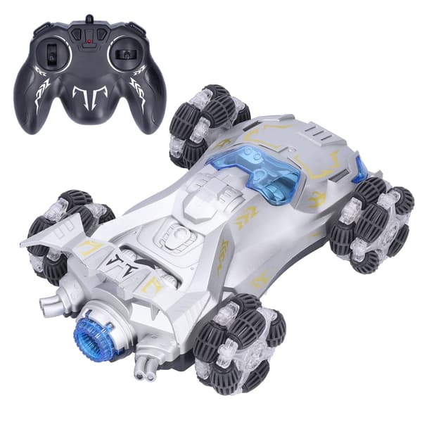 Remote Control Car 360° Easy Drift 1:12 Cool Headlights Durable Shockproof RC Car for Kids Silver 1.1