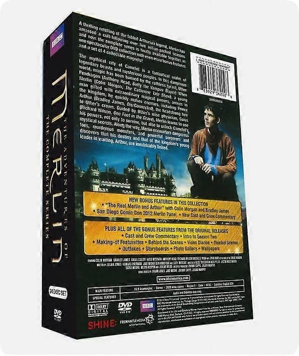 [LCS]Merlin - Den Komplette Serie, Sæson 1-5 (DVD, 24-diske, Box-Sæt)