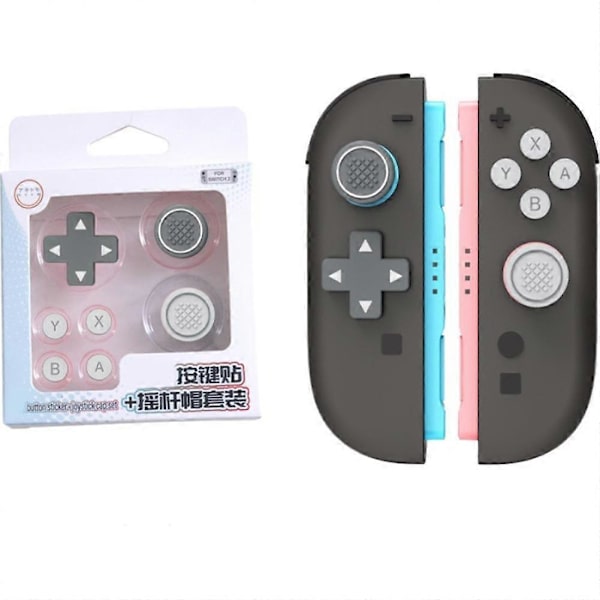 Sødt Silikone Blødt D-Pad Knap Sæt Til Switch 2 Gray