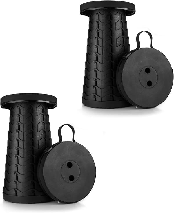 Foldable Stool 2-pack, Lightweight but Stronger with 180 kg Load Capacity, Improved P