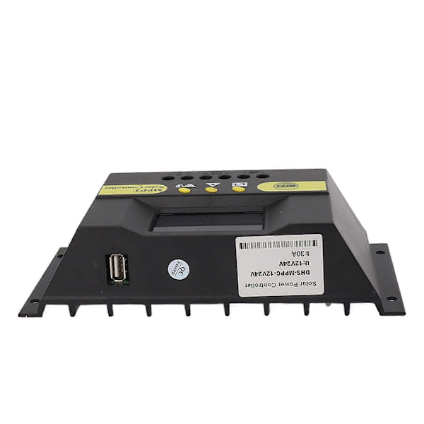 Solar Charge Controller MPPT 12V 24V LCD Display Comprehensive Protection Functions Solar Controller for Solar Energy System 30A