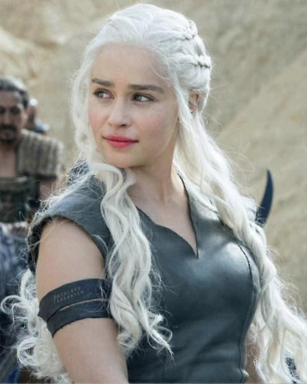 Khaleesi Peruk Daenerys Targaryen Cosplay (Silver) Silver -
