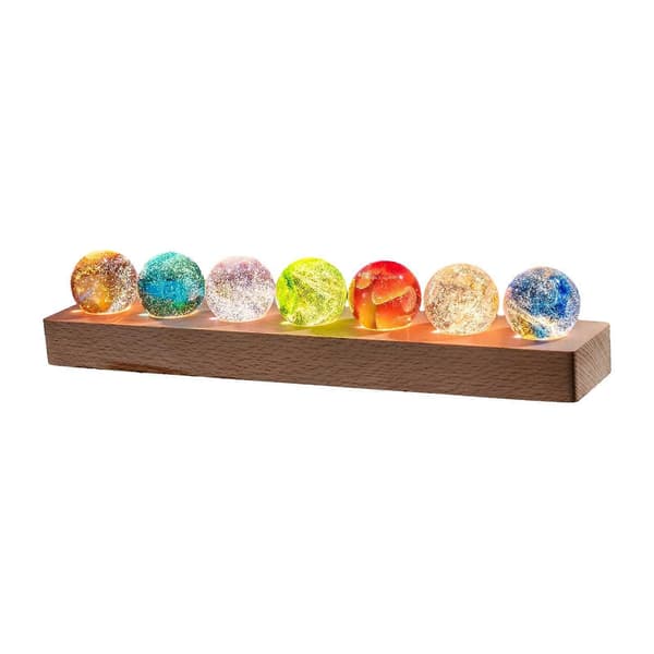 Glas Kugle Natlampe LED Natlampe Kreativ Planet Bordpynt Rectangle Base