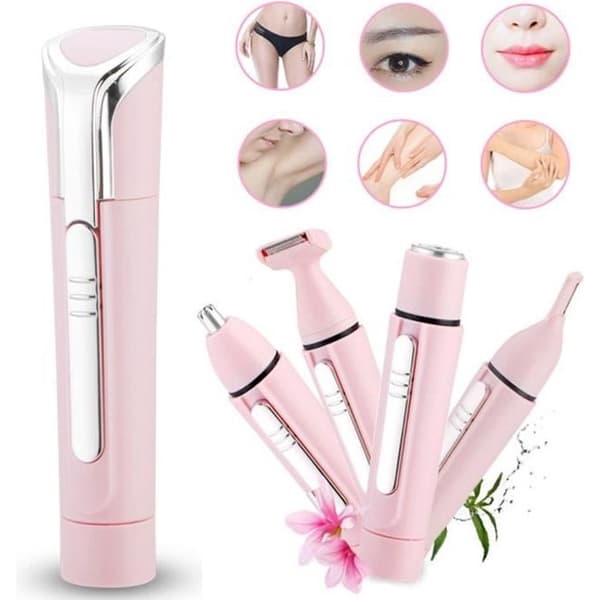 4-i-1 Elektrisk Epilator til Kvinder - Pink - Smertefri og Effektiv