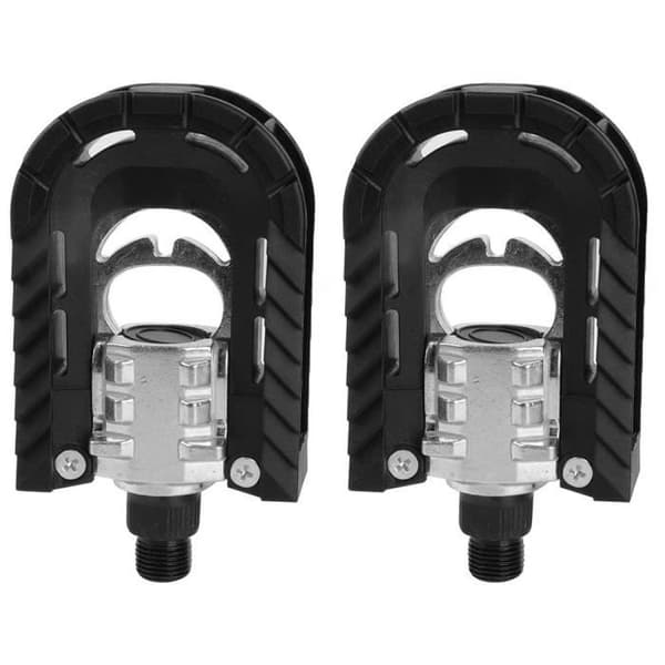 Cykelpedaler - Sort - Aluminiumslegering - Skridsikker - Klassisk design - 10x7.1cm