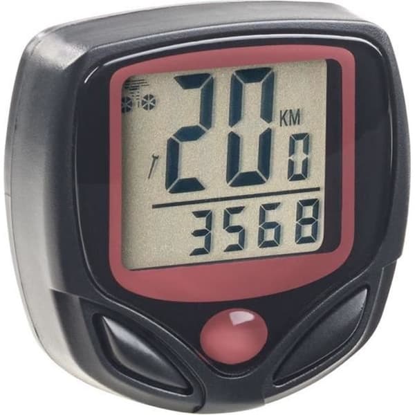 Digital cykelcomputer - Kablet - 15 funktioner - LCD-skærm - Sort - Unisex