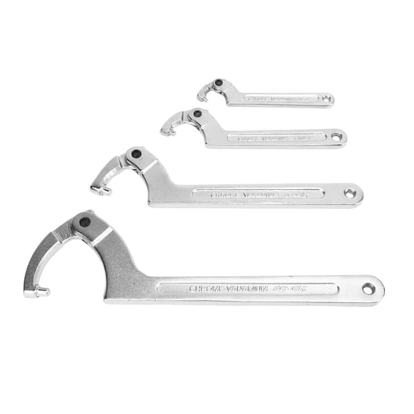 4-position Adjustable Spanner Wrench, Chrome Finish, Strong Durable Alloy Steel, Universal for Collar Bearings